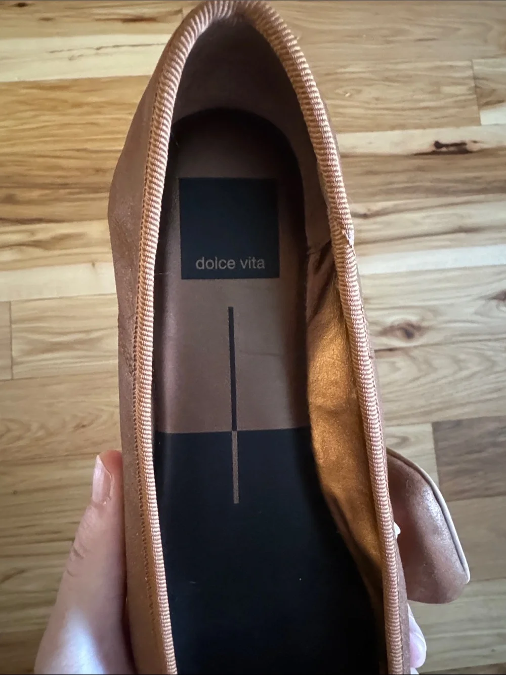 Dolce Vita Copper/Brown Square-Toe Ballet Flats